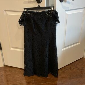 Only worn once off the shoulder black lace dress